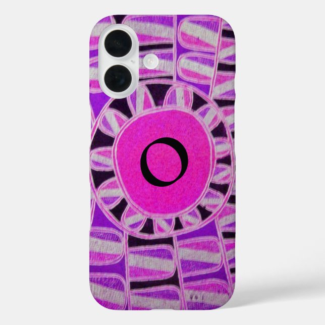 SUN SOLAR ENERGY MONOGRAM Pink Purple Black Case-Mate iPhone Case (Back)