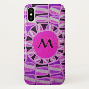 SUN SOLAR ENERGY MONOGRAM Pink Purple Black Case-Mate iPhone Case
