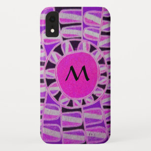 SUN SOLAR ENERGY MONOGRAM Pink Purple Black Case-Mate iPhone Case