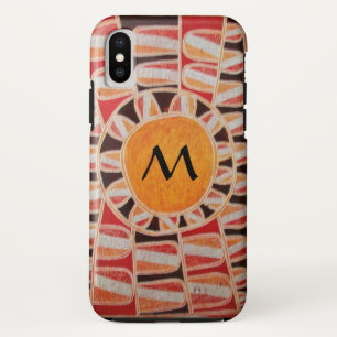 SUN SOLAR ENERGY MONOGRAM yellow orange red black Case-Mate iPhone Case
