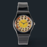 SUN SOLAR ENERGY/ Orange Yellow,White , Black Watch<br><div class="desc">Abstract  geometrical design inspired from the ancient rituals of Sun with 3D gem stones .Design, modelling and rendering by Bulgan Lumini (c).</div>