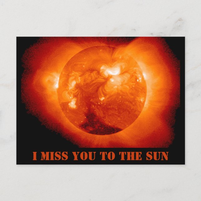 Sun space skies thinking of you postcard (Front)