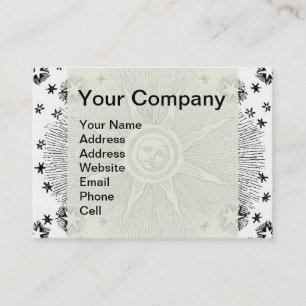 Sun Stars Antique Night Sky Mediaeval Zodiac Business Card