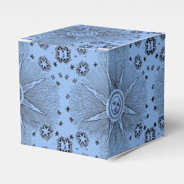 Sun Stars Antique Night Sky Mediaeval Zodiac Favour Box (Front Side)