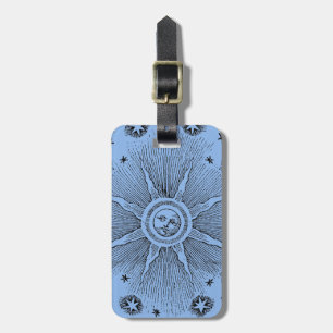 Sun Stars Antique Night Sky Mediaeval Zodiac Luggage Tag