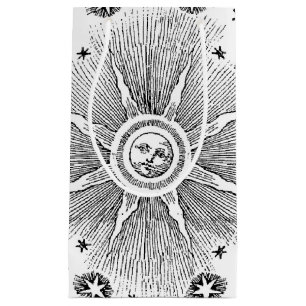 Sun Stars Antique Night Sky Mediaeval Zodiac Small Gift Bag