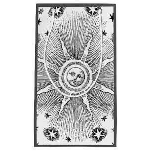 Sun Stars Antique Night Sky Mediaeval Zodiac Small Gift Bag