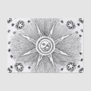 Sun Stars Antique Night Sky Mediaeval Zodiac Tissue Paper