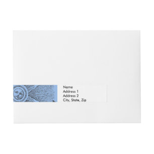 Sun Stars Antique Night Sky Mediaeval Zodiac Wraparound Address Label