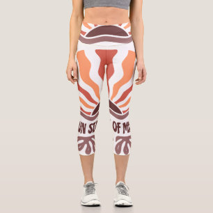 Sun State of Mind Sunburst: Nature-Inspired Summer Capri Leggings