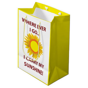 Sun Sunflower Sunshine Medium Gift Bag