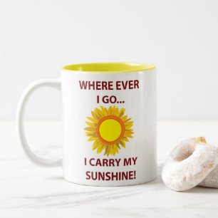 Sun Sunflower Sunshine Sun Two-Tone Coffee Mug