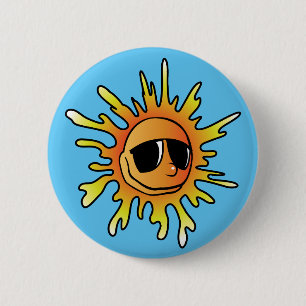 Sun Sunglasses 6 Cm Round Badge