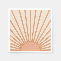 Sun Sunrise Earth Tones Terracotta Retro Sunshine