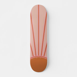 Sun Sunrise Terracotta Earth Tones Sunshine Skateboard