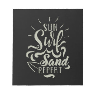 Sun Surf Sand Repeat Notepad