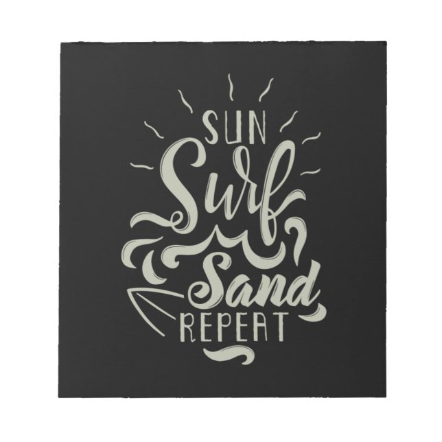 Sun Surf Sand Repeat Notepad (Front)