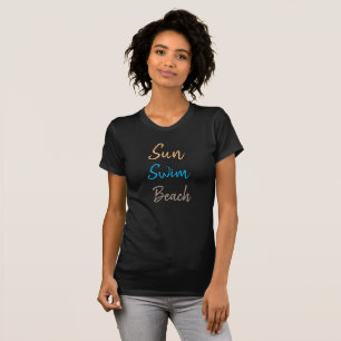 Sun Swim Beach Minimal  T-Shirt