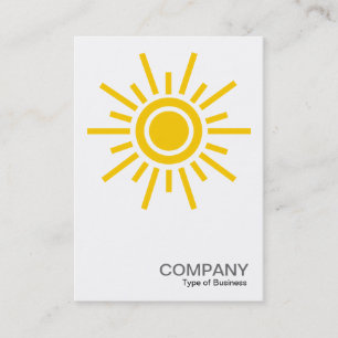 Sun Symbol 02 - Amber Business Card