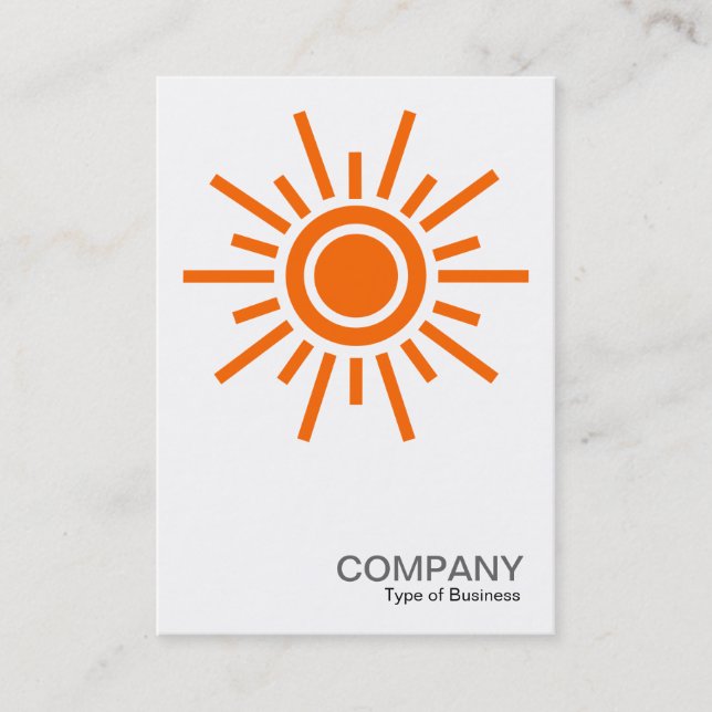 Sun Symbol 02 - Orange Business Card (Front)