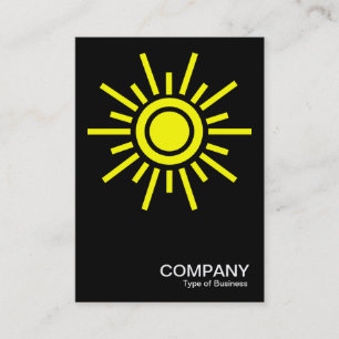 Sun Symbol 02 - Yellow on Black Business Card
