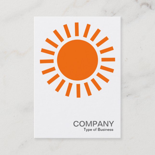 Sun Symbol - Orange Business Card (Front)