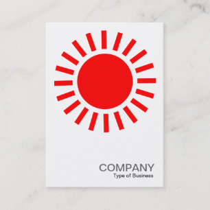 Sun Symbol - Red Business Card