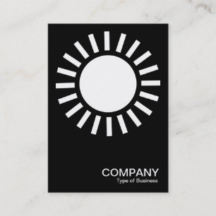Sun Symbol - White on Black Business Card