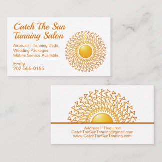 Sun Tanning Mobile Spray Tan Business Card
