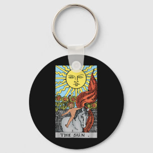 Sun Tarot Card Rider Waite Key Ring