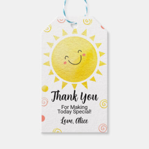 Sun Thank you Favour Birthday Tag