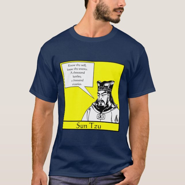 Sun Tzu and Quote T-Shirt (Front)