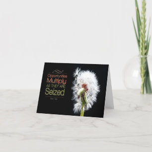 Sun Tzu Inspirational Quote "Opportunities" Thank You Card