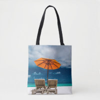 Sun Umbrella On Sandy Beach |Maldives