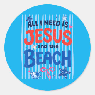 Sun Vacation Classic Round Sticker
