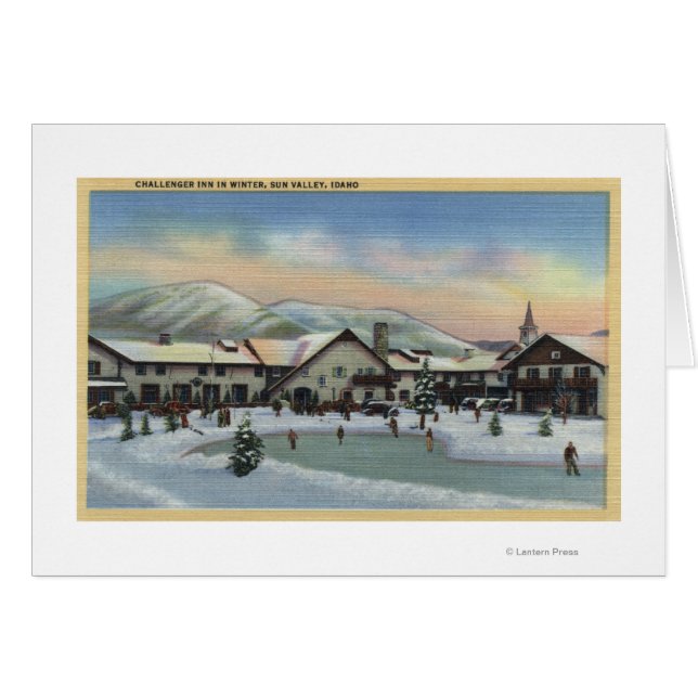 Sun Valley, ID - Challenger Inn in Winter (Front Horizontal)