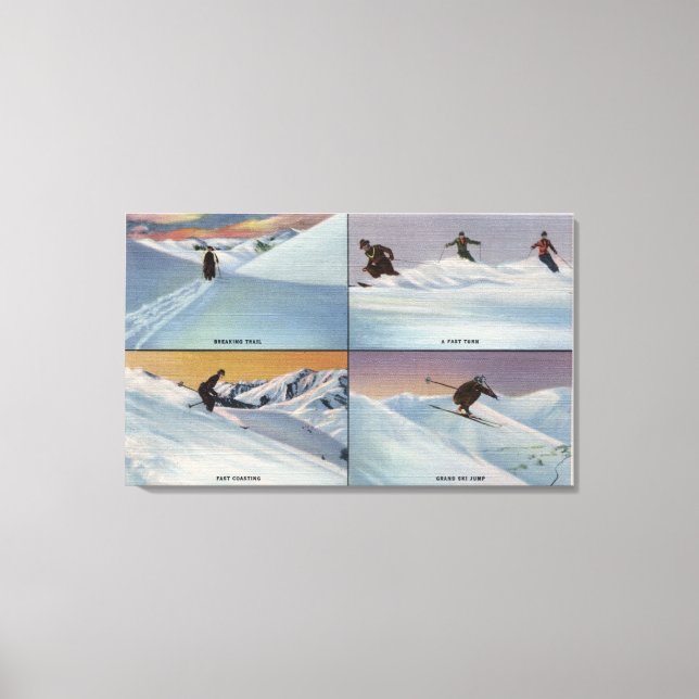 Sun Valley, ID - Ski Canvas Print (Front)