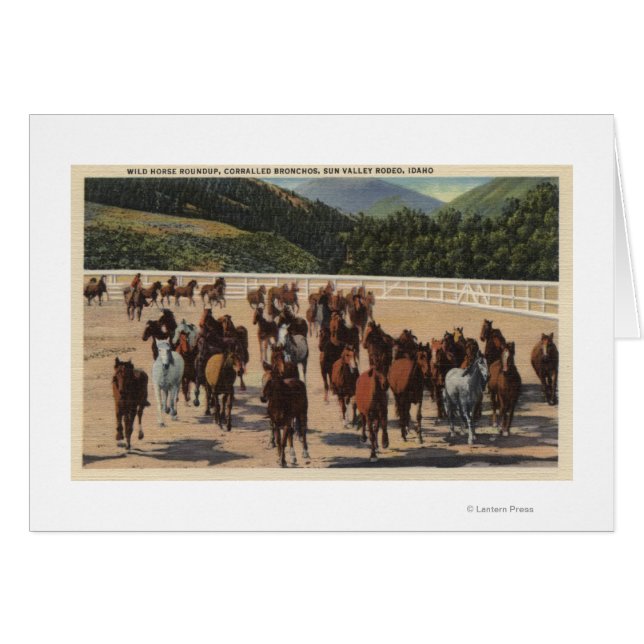 Sun Valley, ID - Wild Horse Roundup (Front Horizontal)