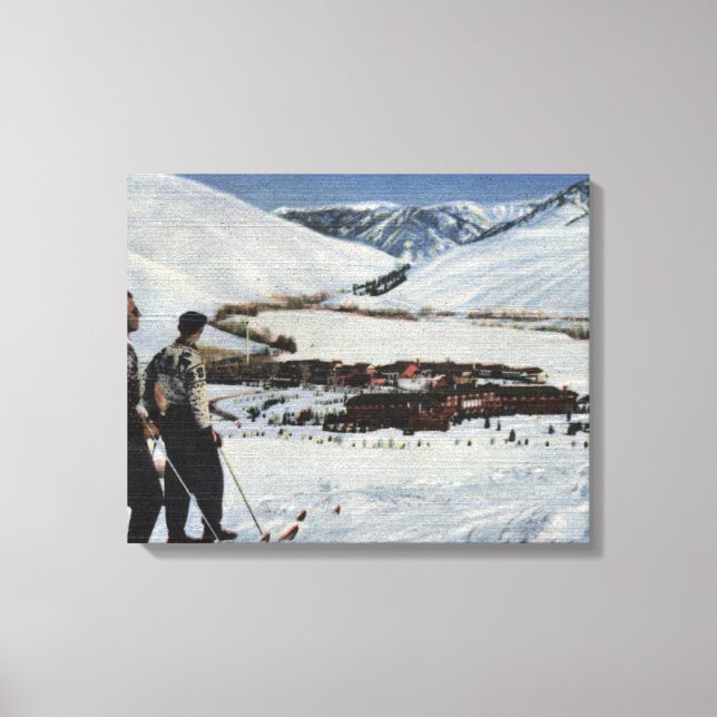 Sun Valley, ID - Winter Scene of Sun Valley Canvas Print (Front)