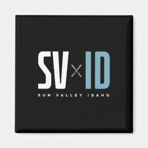 Sun Valley Idaho Graphic Ski Magnet
