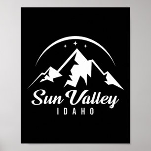 Sun Valley Idaho Ski Resort Skiing Snowboarding  Poster