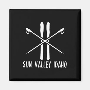Sun Valley Idaho Ski Skiing Skis Skier Vacation Ho Magnet