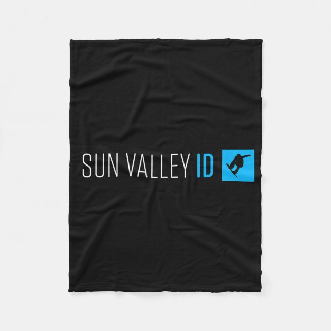Sun Valley Idaho Snowboard Box Type  Fleece Blanket (Front)
