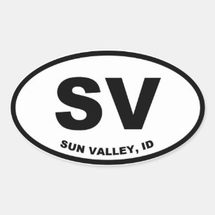 Sun Valley, Idaho SV Oval Sticker