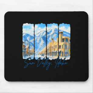 Sun Valley Idaho Traveling Brushstroke Sun Valley  Mouse Pad