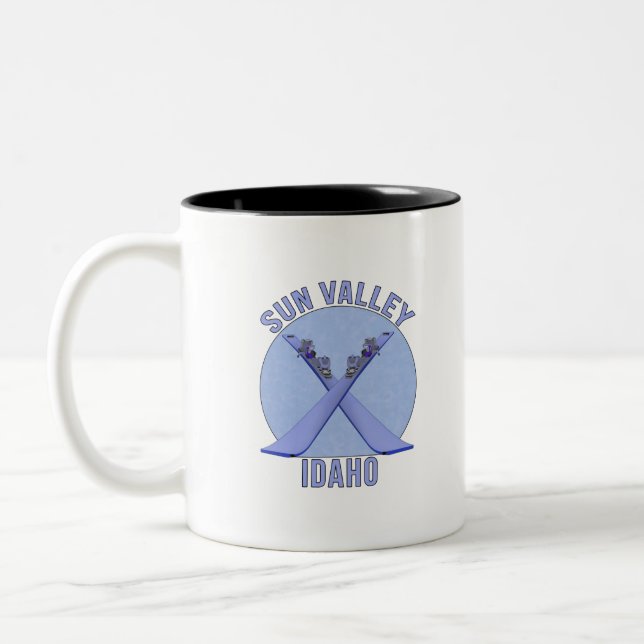 Sun Valley, Idaho Two-Tone Coffee Mug (Left)