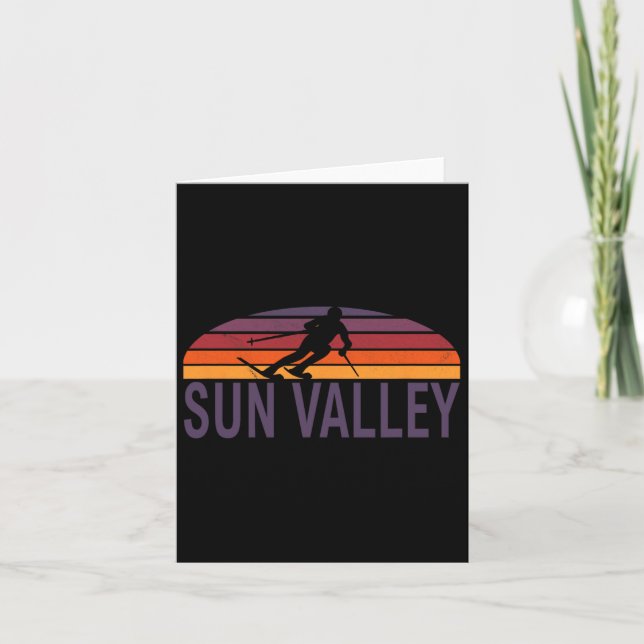 Sun Valley Idaho Usa Ski Resort Snowboarding  Card (Front)