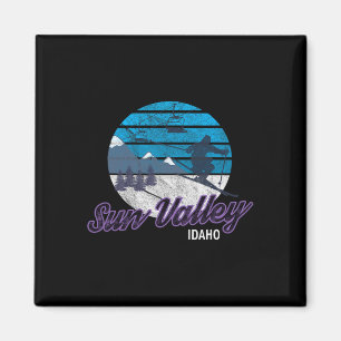 Sun Valley Idaho Usa Ski Resort Snowboarding  Magnet