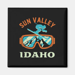 Sun Valley Idaho Vintage Retro Skiing And Snowboar Magnet