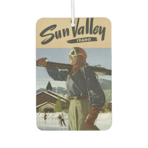 Sun Valley Idaho Vintage Travel air freshner Car Air Freshener